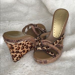 Leopard Wedges